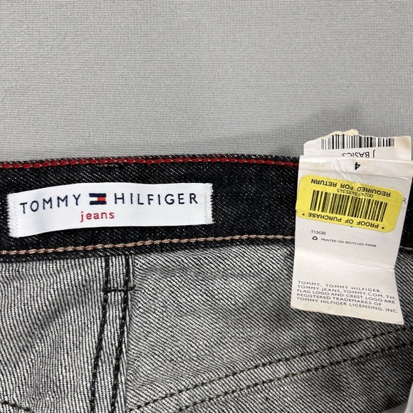 Vintage Tommy Hilfiger Jeans Women’s 4 Black 100% Cotton Y2K Boyfriend Low Rise - Picture 14 of 16